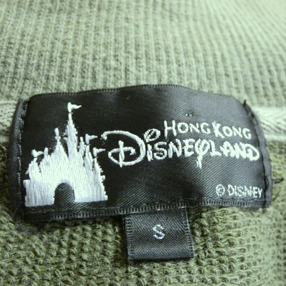 Disney Varsity Jacket Size S Chip & Dale Olive Green Embroidered Rare Hong Kong - Picture 12 of 13